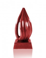 Decorative Patterned Candle - Metallic Red